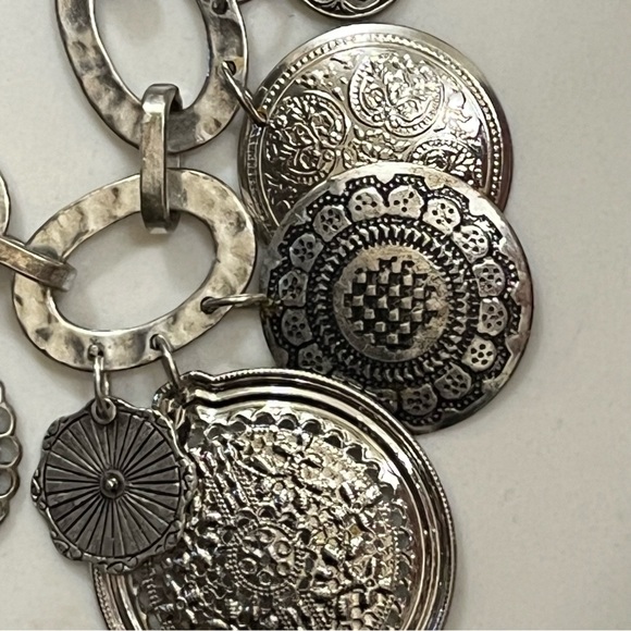 Lost in the 🔥 Multi-Textured Charm Bib Necklace - Picture 3 of 8